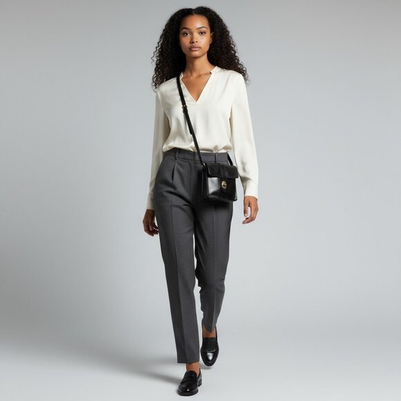 Kelsi Dagger Black Crossbody with Gold Clasp - Picture 1 of 16